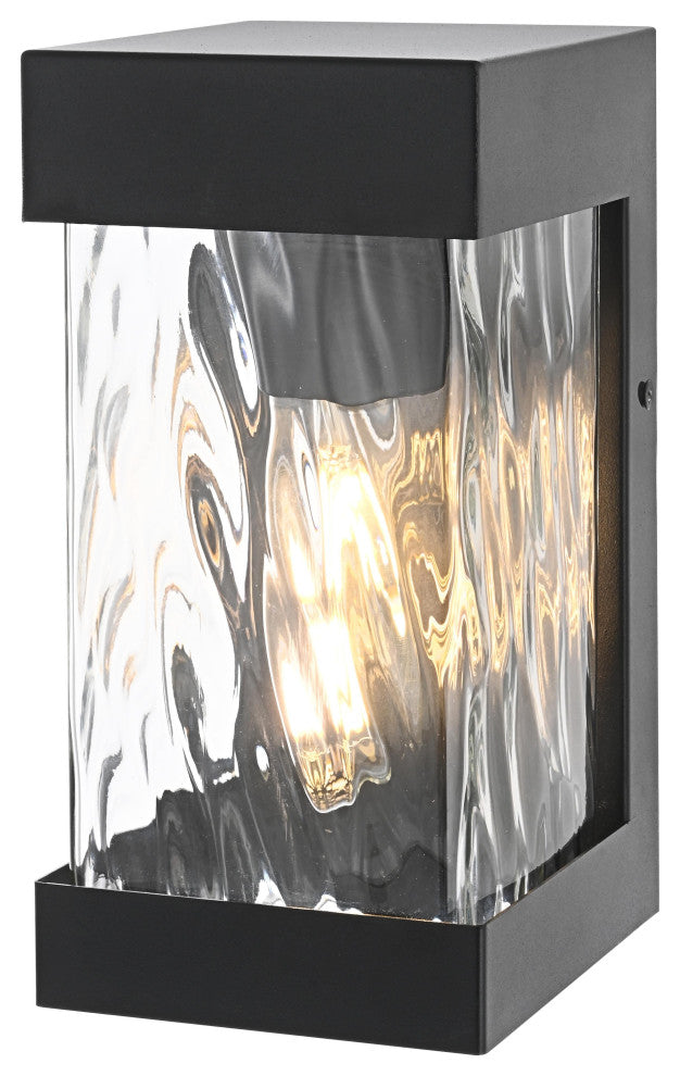 Home Living 9" Outdoor Wall Sconce, Black