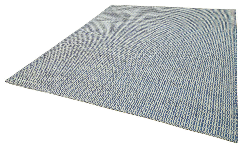 Rug N Carpet - Handwoven Modern Design 8' 1'' x 10' 0'' Wool Flatweave Kilim Rug