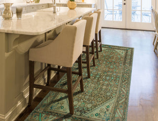 Semi-Antique Farzaan Brown/Gray Runner, 4'10x9'11
