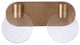 Craftmade Glisten 2 Light LED Vanity, Satin Brass