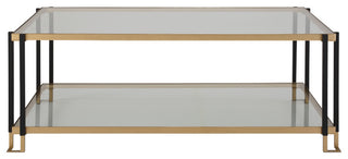 Uttermost - 24846 - Coffee Table - Kentmore - Matte Black And Gold Leaf