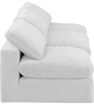 Comfy Upholstered Modular Sofa, Cream, 3-Piece: 3 Armless Chair, Velvet