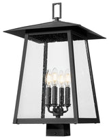 Rainer Four Light Outdoor Post Mount in Black