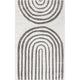 Nuloom Sena Modern Rainbow Area Rug, Light Grey 4'3"x6'