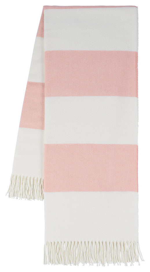 Rugby Stripe Throw, Blush