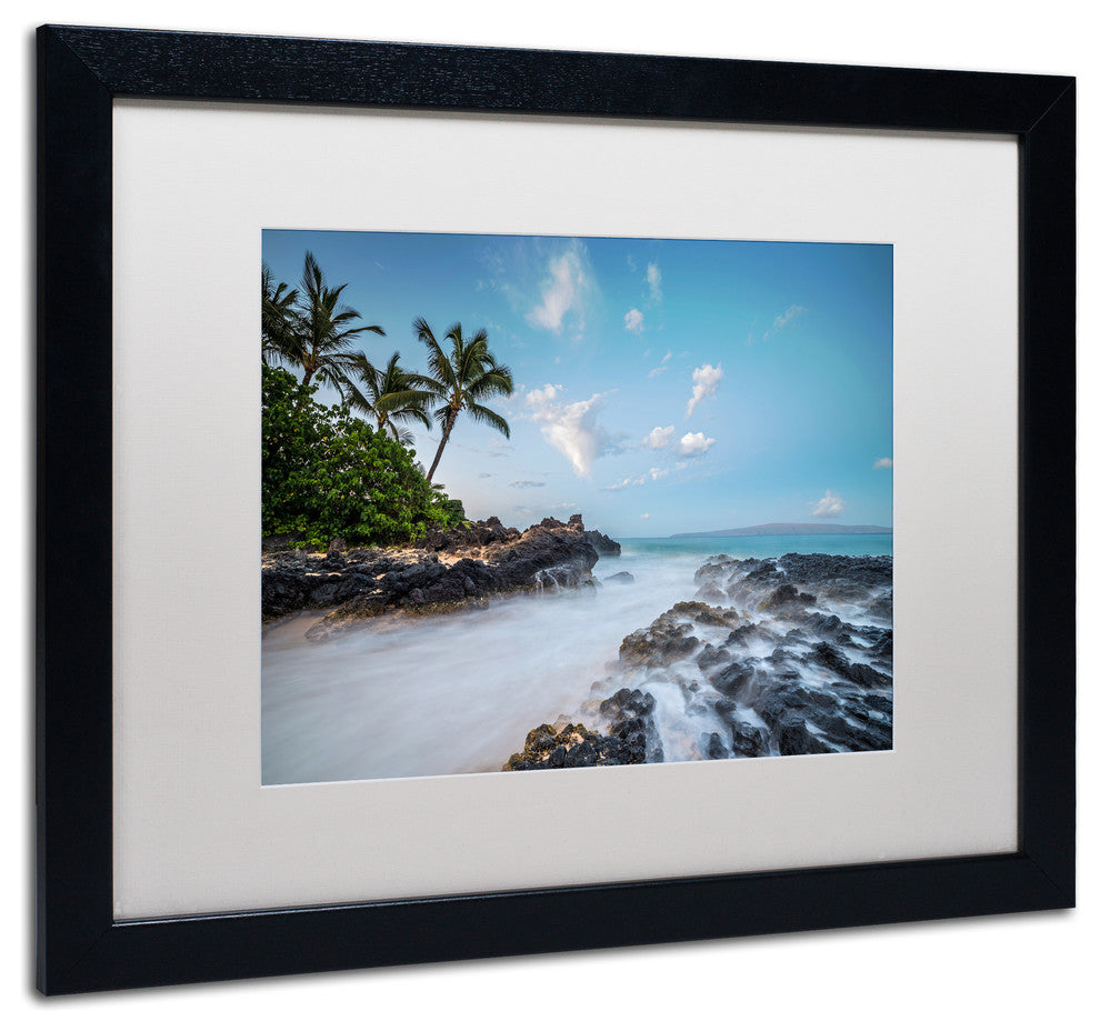 Pierre Leclerc 'Secret Cove Twilight' Matted Art, Black Frame, White, 20x16