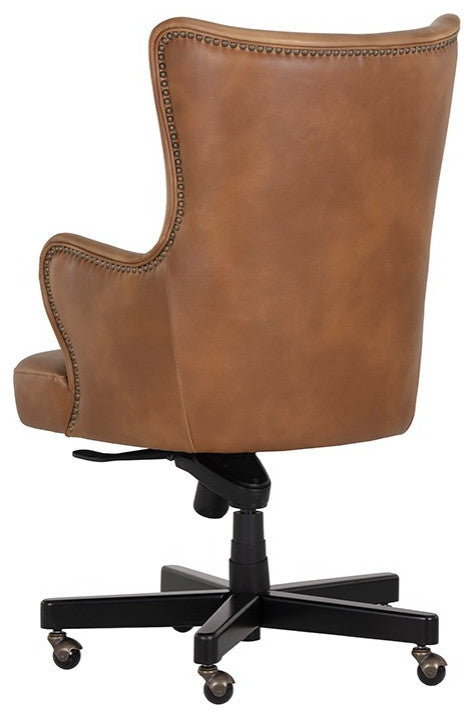 Hubert Office Chair, Tobacco Tan