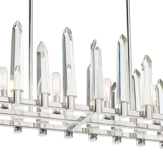Watson Six Light Chandelier in Polished Nickel