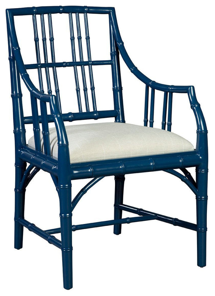 Riley Mahogany Dining Chair, Blue