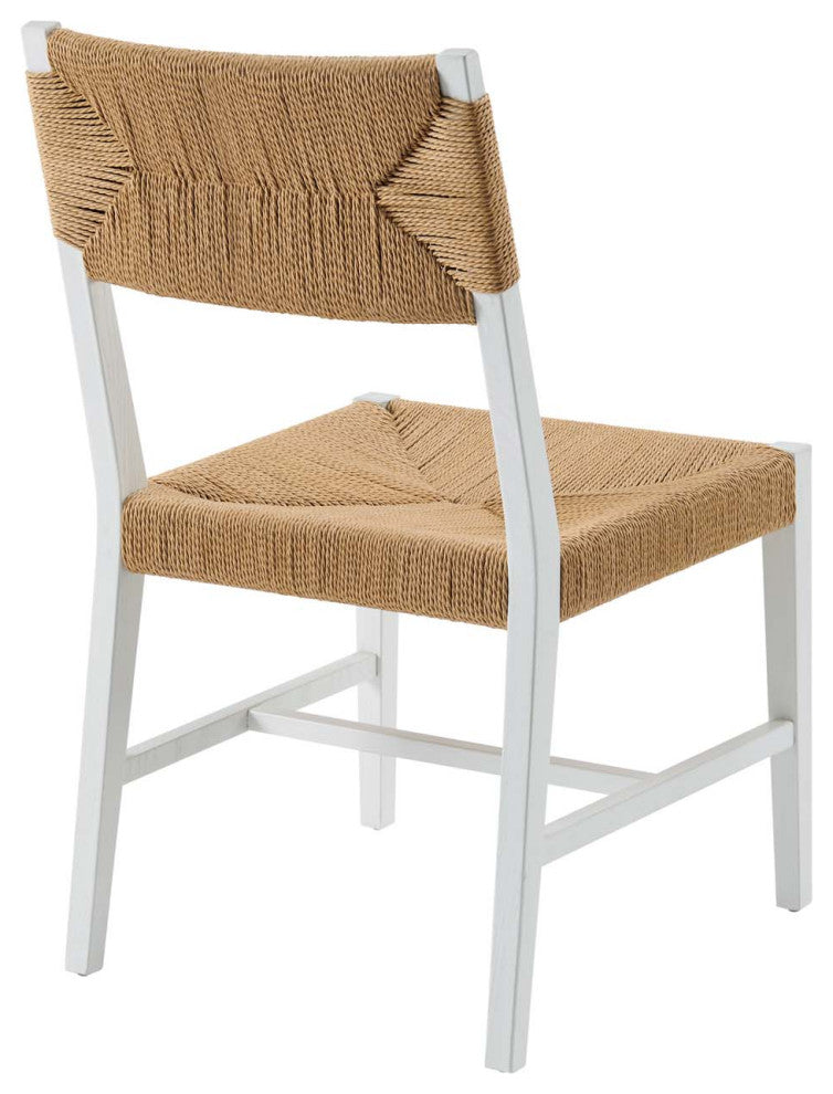Bodie Wood Dining Chair, White Natural