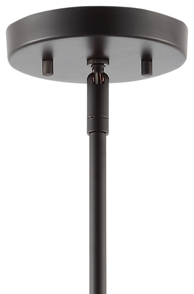 Levi Industrial Farmhouse Iron LED Pendant, Oil Rubbed Bronze, 1-Light