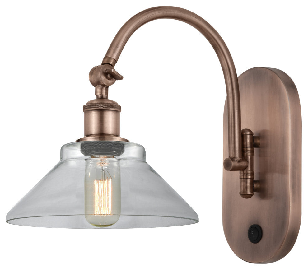 Innovations 518-1W-AC-G132-LED 1-Light Sconce, Antique Copper