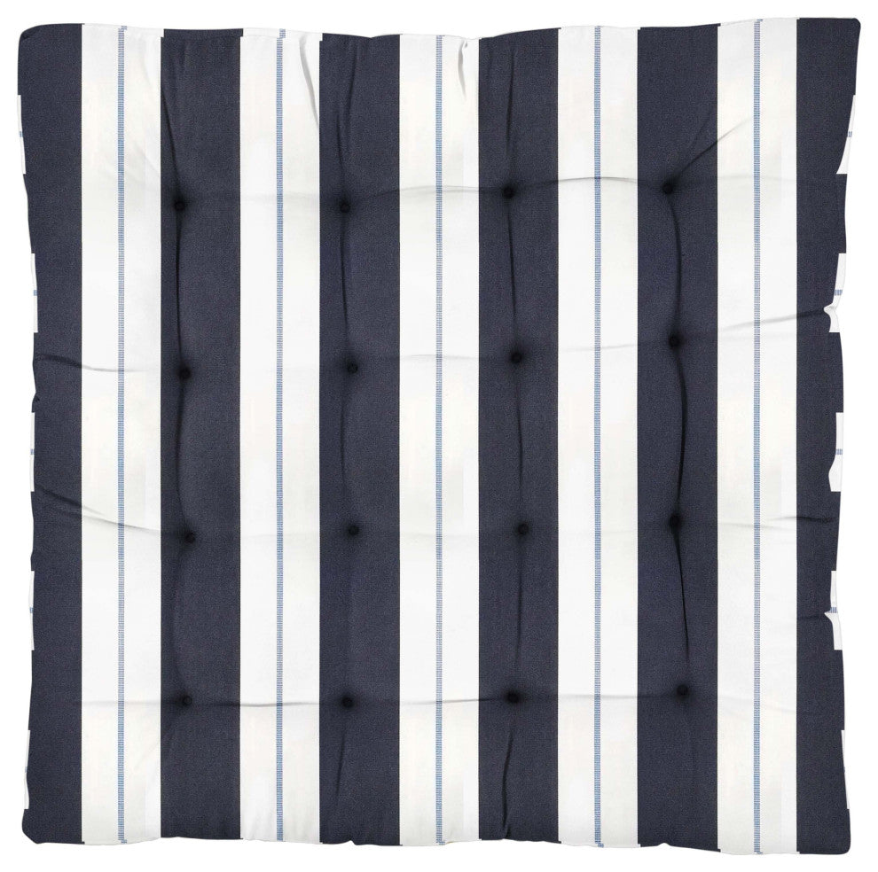 Sunbrella Outdoor Tufted Floor Pillow, Single, Relate Harbor