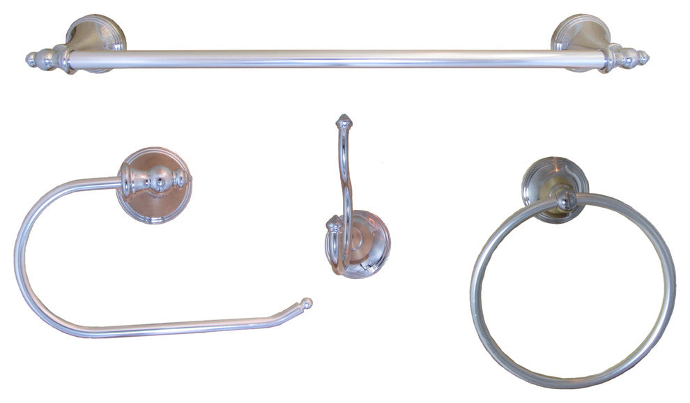 ARISTA Annchester Collection 4-Piece Set, Chrome