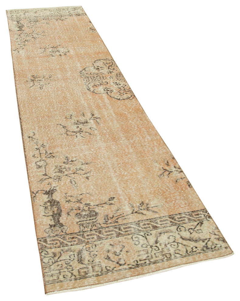 Rug N Carpet - Handmade Anatolian 2' 7" x 10' 9" Antique Kitchen Runner Rug