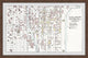 "Block Line Map of Chicago" Framed Painting Print, 36x24