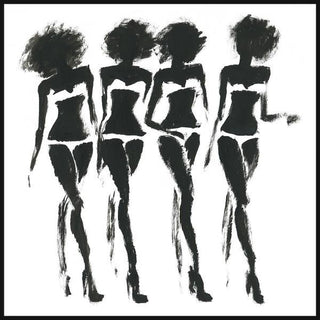 "Disco Glam" Floater Framed Painting Print on Canvas, 20"x20"