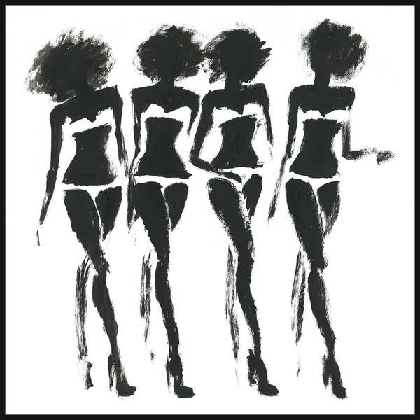 "Disco Glam" Floater Framed Painting Print on Canvas, 20"x20"