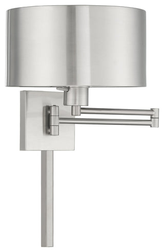 Livex Lighting Brushed Nickel 1-Light Swing Arm Wall Lamp