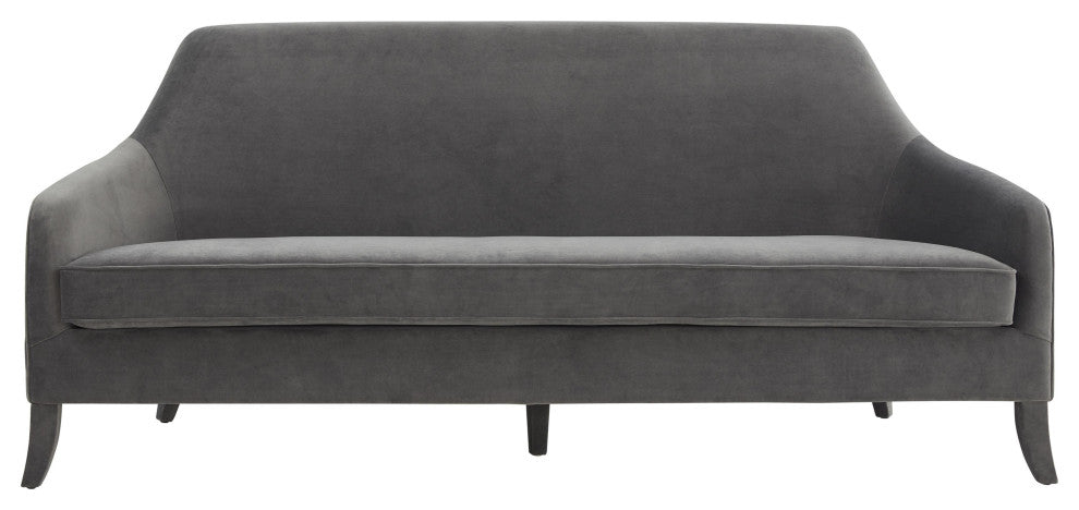 TOV Furniture Neveah Grey Velvet Sofa