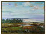 Colorful View-Hand Painted On Canvas-50" x 38"-Gold Frame