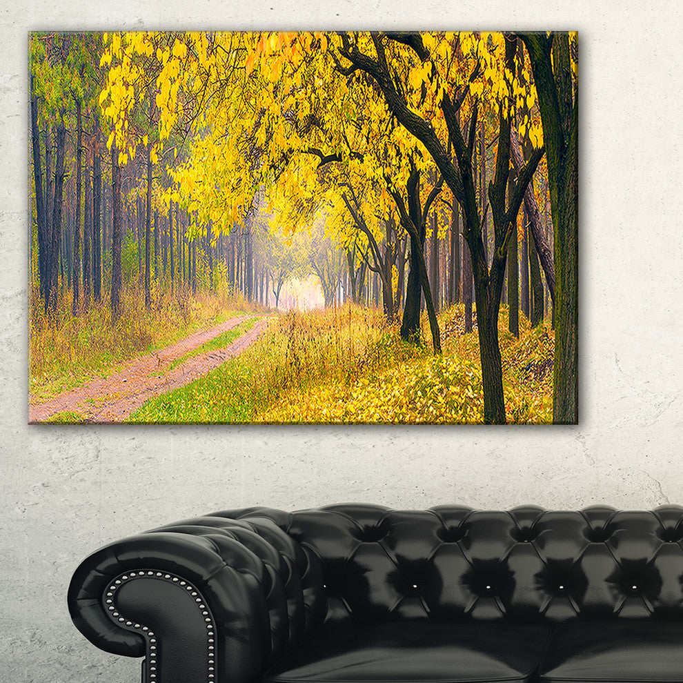 "Bright Yellow Autumn Forest" Landscape Photo Wall Art, 40"x30"