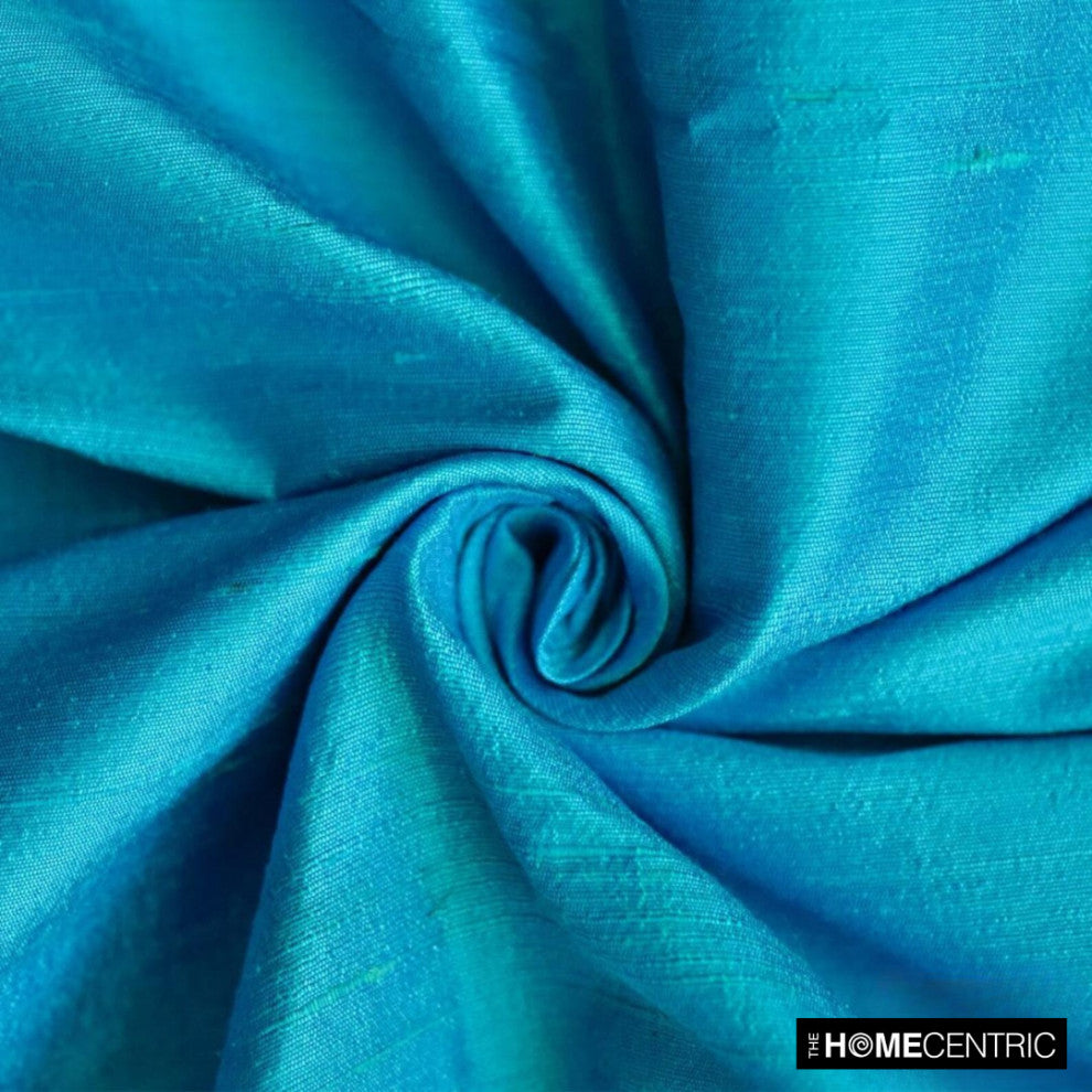 Ocean Blue Silk Dupioni Fabric By The Yard, 5 Yards For Curtain, Dress Wholesale