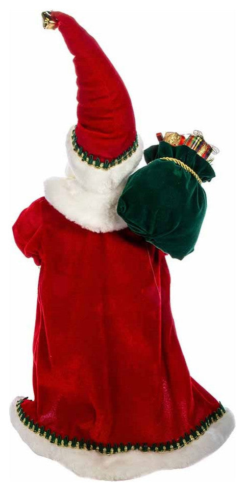 Kurt Adler 17" Kringle Klaus Fancy Santa With Stocking