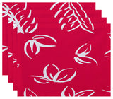 Eva, Floral Print Placemat, Pink