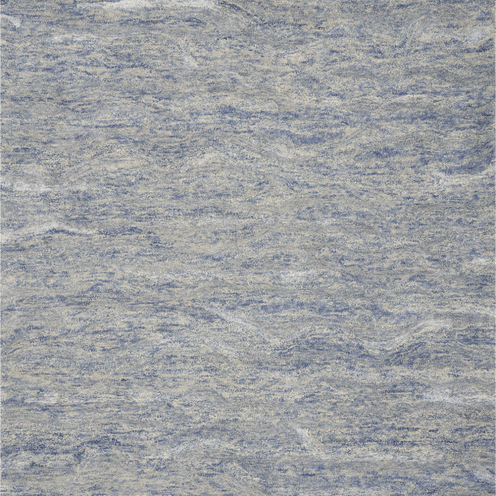 3'X5' Ocean Blue Hand Tufted Abstract Indoor Area Rug