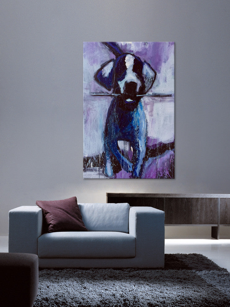 "Retriever" Painting Print on Wrapped Canvas, 12"x18"
