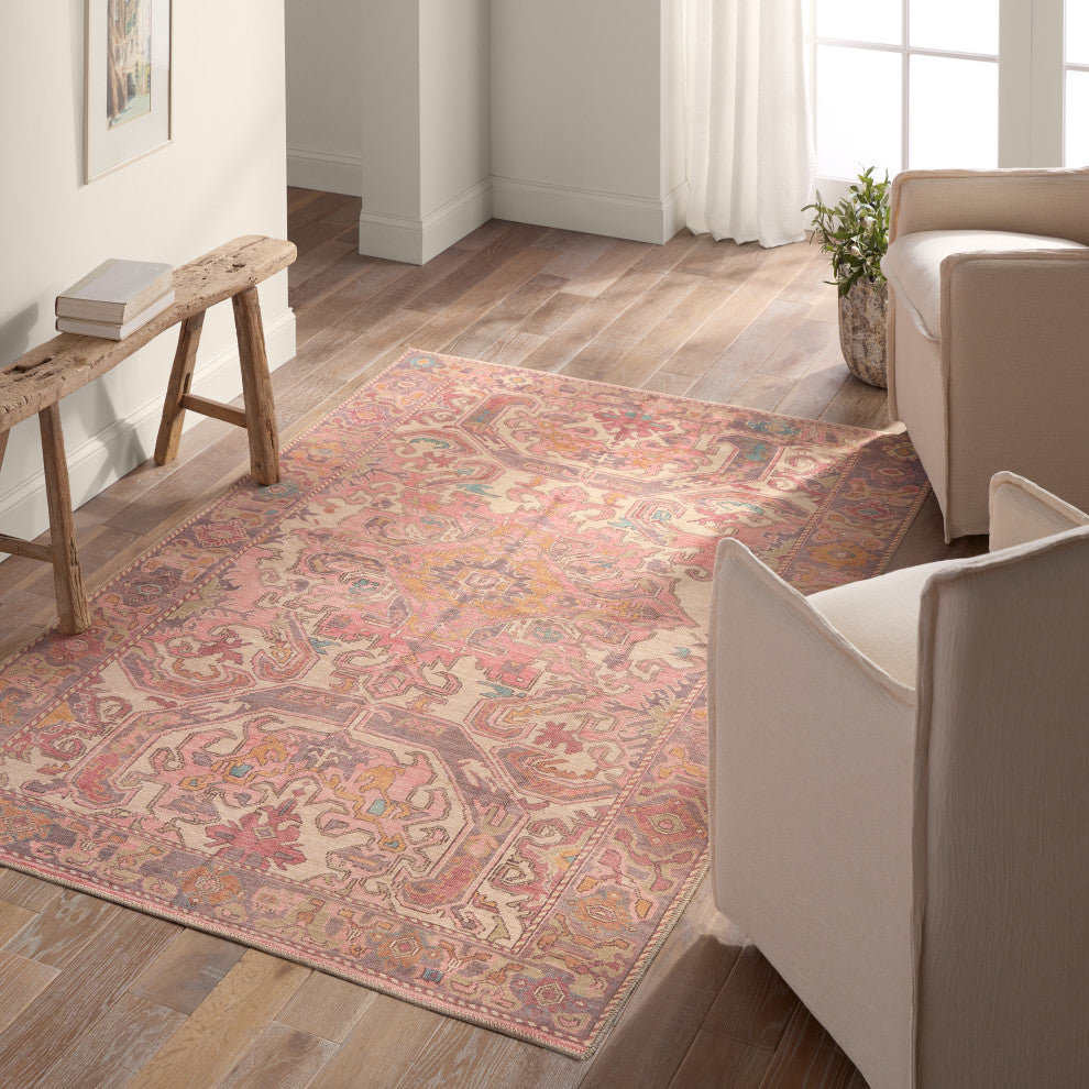 Vibe by Jaipur Living Elanor Medallion Pink/Purple Area Rug 4'X6'