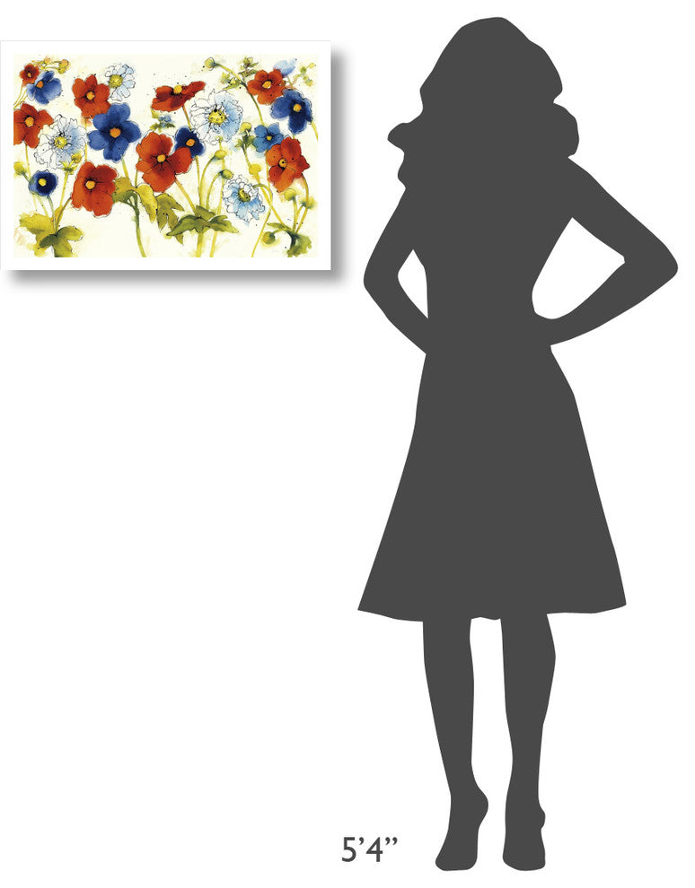 "Independent Blooms I" Digital Paper Print by Shirley Novak, 26"x18"