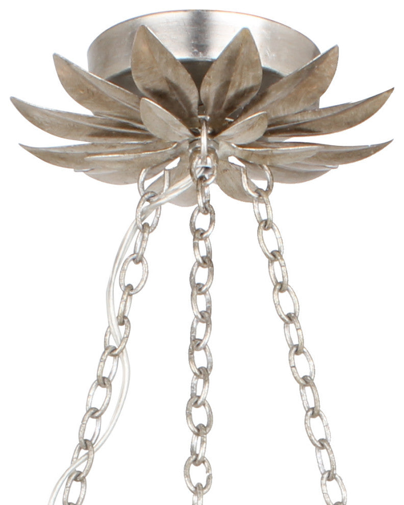 Crystorama Lighting Group 517 Broche 25"W 6 Light Chandelier - Antique Silver