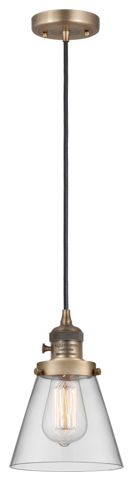 INNOVATIONS 201CSW-BB-G62-LED 1-Light Mini Pendant Brushed Brass