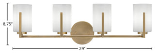 Atlas 4-Light Bath Bar, New Age Brass/Onyx Swirl