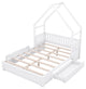 Gewnee Wood Queen Size House Platform Bed