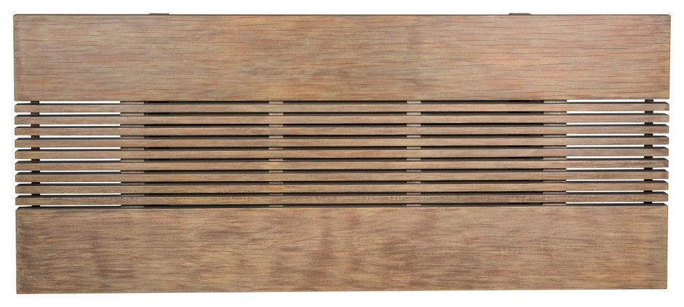 Vivid Outdoor Patio Dining Table, Light Eucalyptus Wood