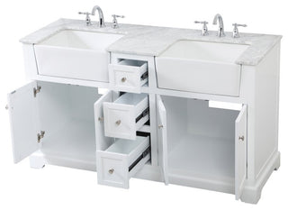 Home Living 22" Farmhouse White-Light Bathroom Vanity