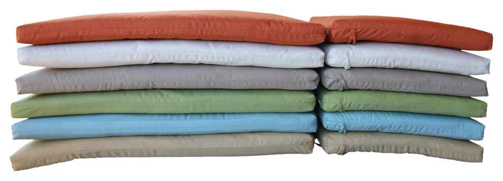 Sunbrella Designer Chaise Lounge Cushions Knife Edge Set of 2, Canvas Natural
