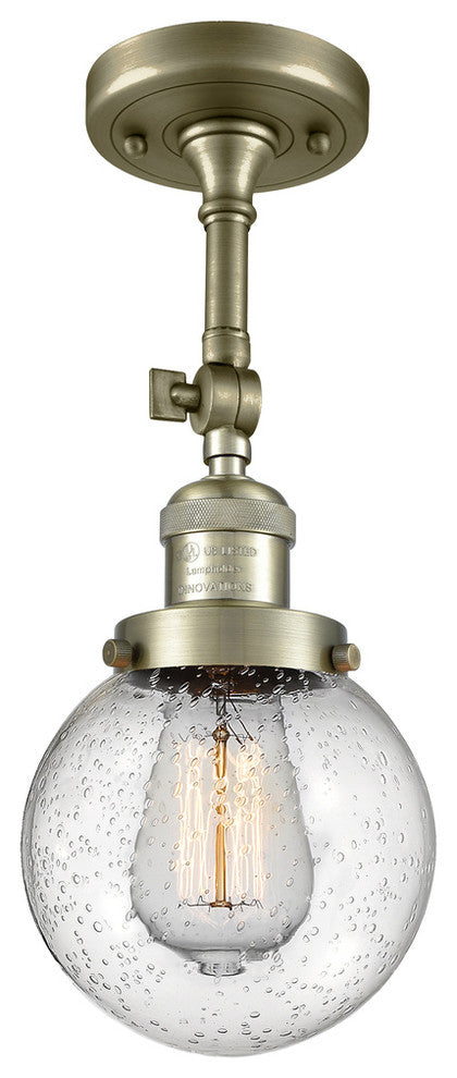 Innovations Lighting 201F-Ab-G204-6 1 Light 6 Inch Semi-Flush Mount