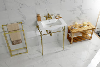 Fauceture KVPB24187W4BB 24" Console Sink, Legs, 4", 3 Hole