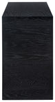 June Black Oak Console Table, Black, 54" W X 18" D X 30" H