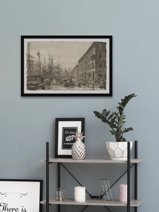 "Seaport" Framed Painting Print, 45x30