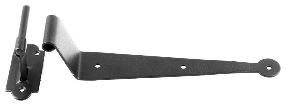 Black Offset Strap Lift Off Pintle Hinge 11 3/4" L Cast Iron Renovators Supply