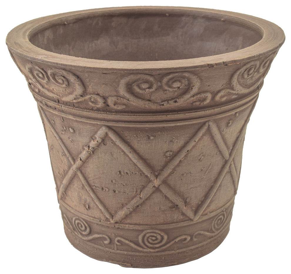 Scroll Grower Pot, Taupe