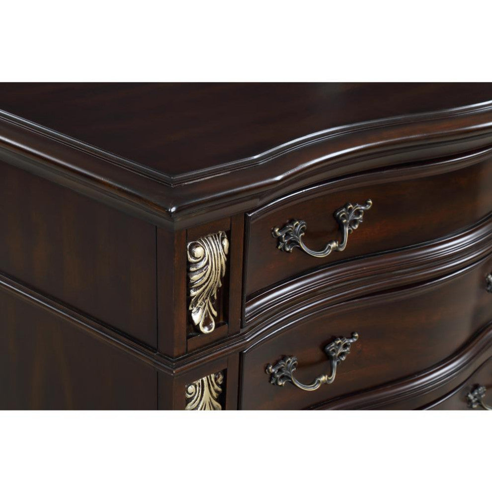 Furniture Maximus Solid Wood 6-Drawer Chest in Madeira