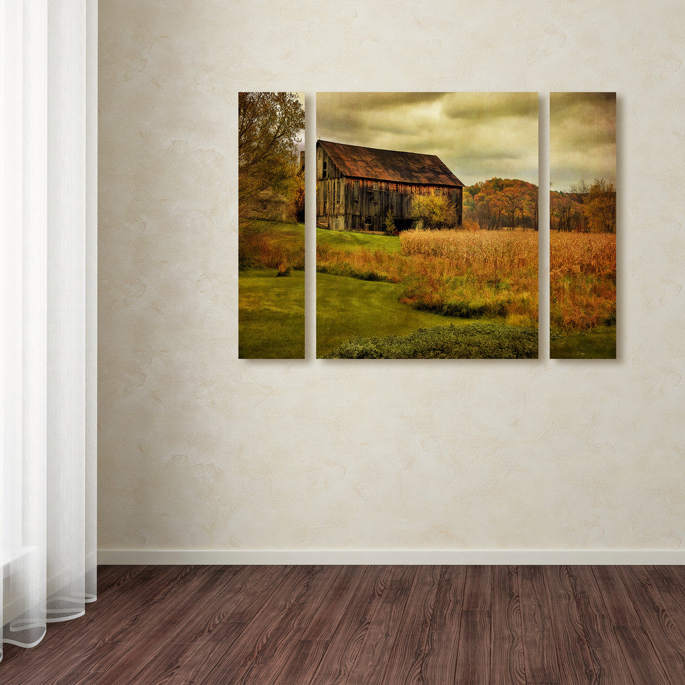 "Old Barn on Rainy Day" Multi-Panel Canvas Art Set by Lois Bryan