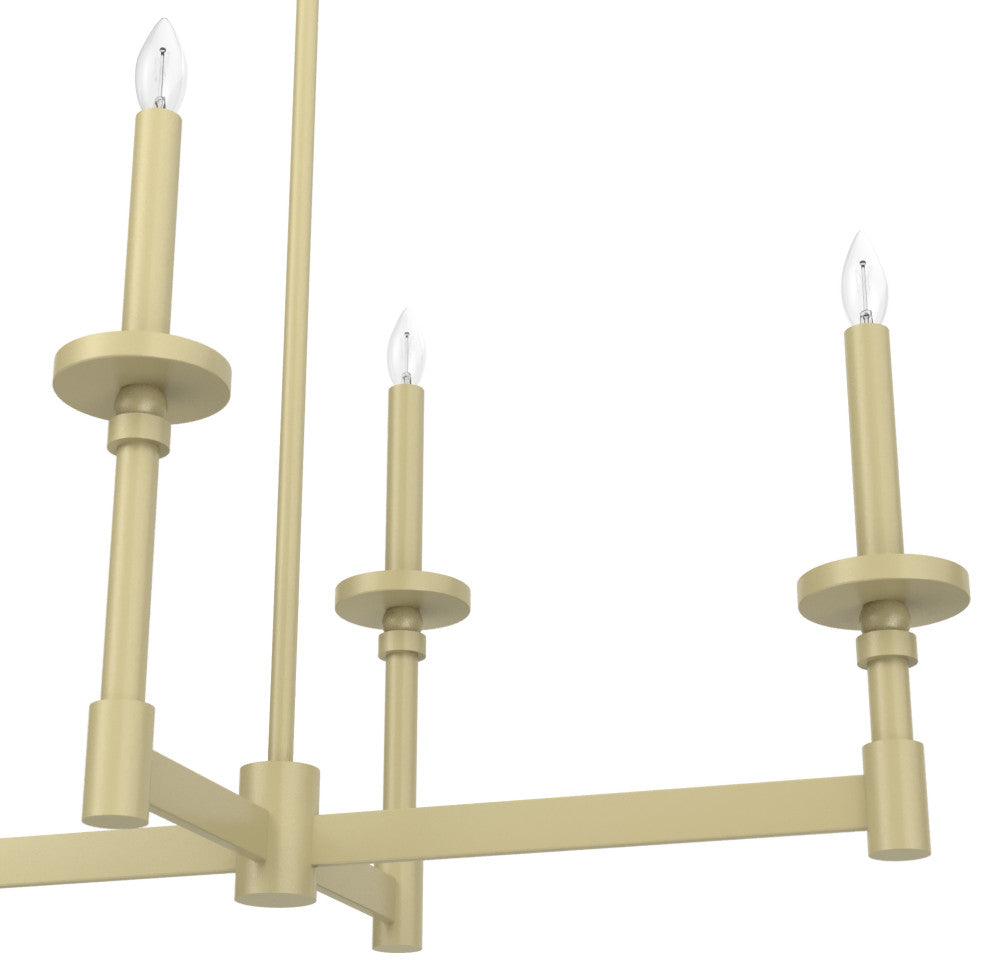 Hunter Briargrove Modern Brass 7-Light Chandelier Ceiling Light Fixture