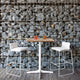 OASIQ SANDUR Barstool, Rope: Terra Cotta, Cushions: Canvas Brick, Frame: White
